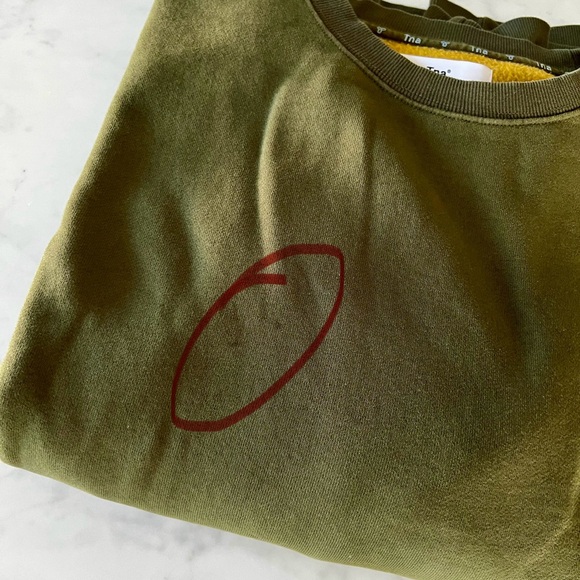 Aritzia TNA Cozy Fleece Boyfriend Crew Sweatshirt - Overdye Sagesse - Picture 2 of 6